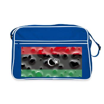Libyen - Retro Tasche - Blau/Weiß - Vorne