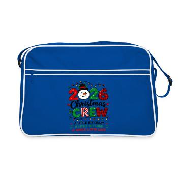 Christmas Crew 2026 Matching-Familienfeiertag - Retro Tasche - Blau/Weiß - Vorne