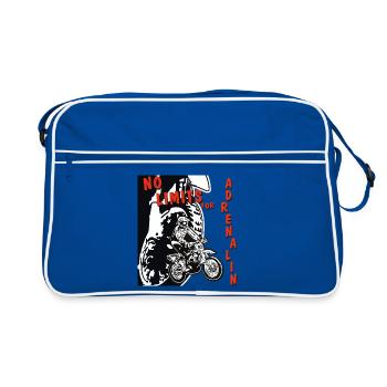 adrenalin no limits mx - Retro Tasche - Blau/Weiß - Vorne