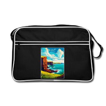 Orkney Islands Scotland Uk Travel Poster Souvenir - Retro Bag - black/white - Front