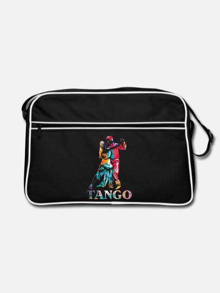 Feuriger Tango Gesellschaftstanz - Retro Tasche - Schwarz/Weiß