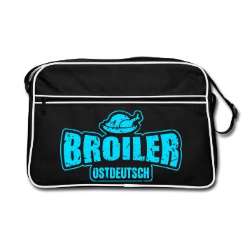 Broiler Ostdeutsch - Retro Tasche - Schwarz/Weiß - Vorne
