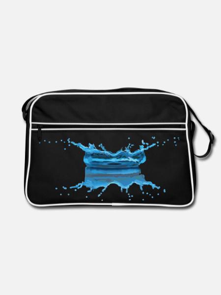 Water drop - Retro Bag - black/white - Front