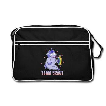 Team Braut - Retro Tasche - Schwarz/Weiß - Vorne