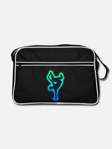 Breakdance Tanz Breakdancer Jungen Breakdancer - Retro Tasche - Schwarz/Weiß