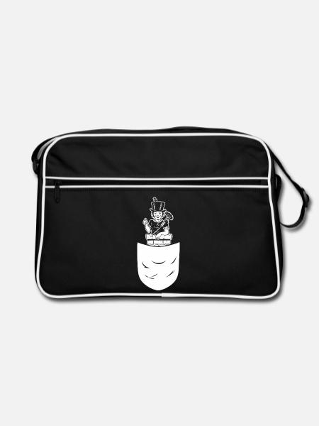 Schornsteinfeger Job Beruf Schornsteinflüsterer - Retro Tasche - Schwarz/Weiß