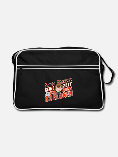 ICH HABE KEINE ZEIT ICH MUSS ROBLOXEN - Retro Tasche - Schwarz/Weiß