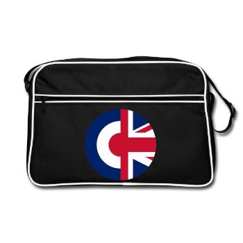 Britische Mods - Retro Tasche - Schwarz/Weiß - Vorne