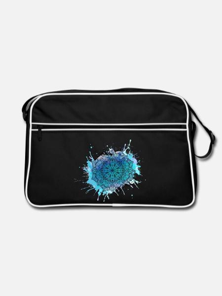Mandala - Retro Tasche - Schwarz/Weiß