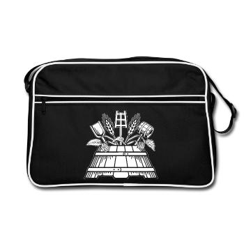 Brewer logo - Retro Bag - black/white - Front