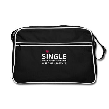 Single - Retro Tasche - Schwarz/Weiß - Vorne