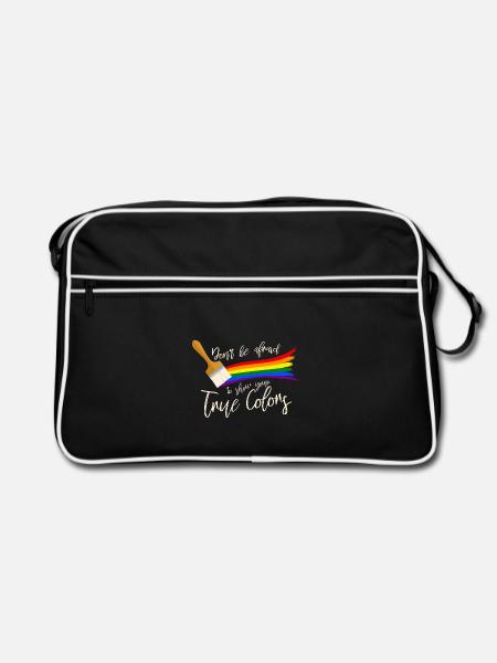 Gay Pride - Sac Retro - noir/blanc - Devant