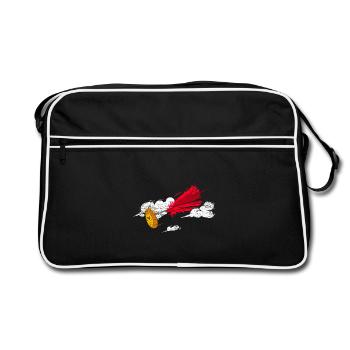 Flinker Indiaca Turnierspieler - Retro Tasche - Schwarz/Weiß - Vorne