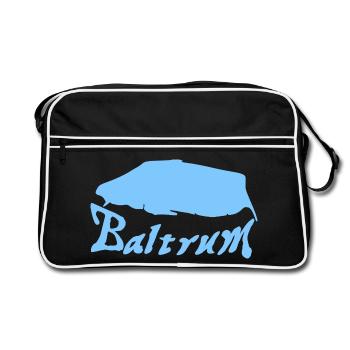 Baltrum Tattoo - Retro Tasche - Schwarz/Weiß - Vorne