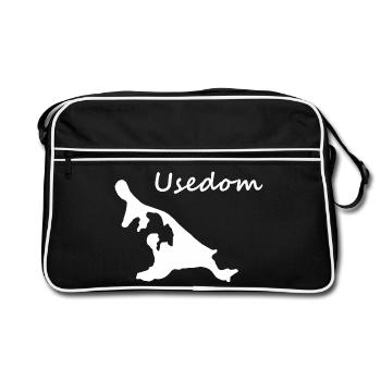 Usedom - Retro Tasche - Schwarz/Weiß - Vorne