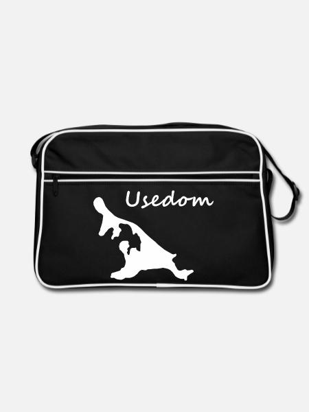Usedom - Retro Tasche - Schwarz/Weiß