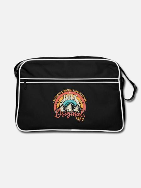 Juli 1966 Juli Jubiläum 1966 Juli - Retro Tasche - Schwarz/Weiß