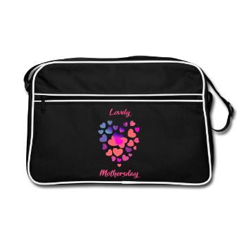 Muttertag - Retro Tasche - Schwarz/Weiß - Vorne