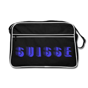 SUISSE. PAYS. GENEVE. SUISSE. HUMOUR. PAYS - Sac Retro - noir/blanc - Devant