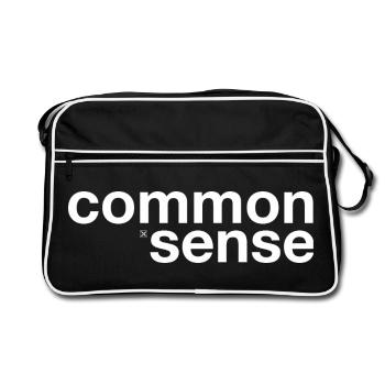 Common Sense - Retro Bag - black/white - Front