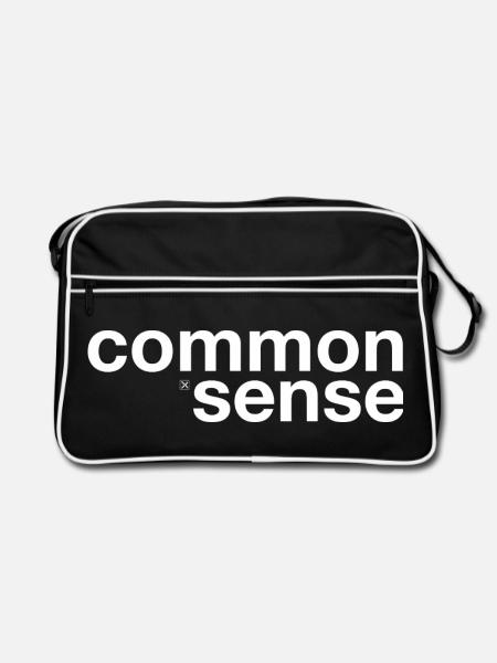 Gesunder Menschenverstand - Retro Tasche - Schwarz/Weiß