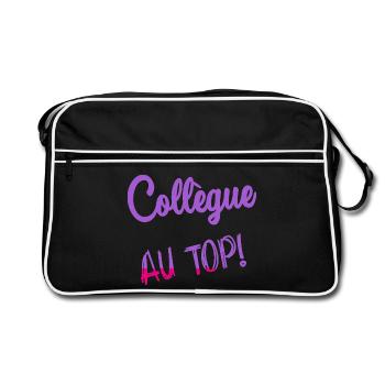 COLLEGUE - Sac Retro - noir/blanc - Devant