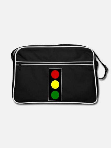 Ampel - Retro Tasche - Schwarz/Weiß