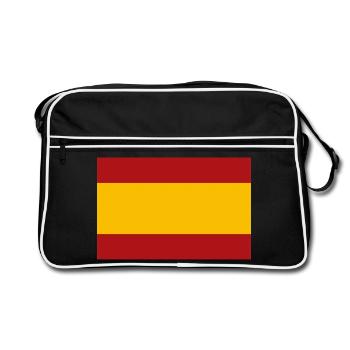 SPANISCHE FLAGGE - Retro Tasche - Schwarz/Weiß - Vorne