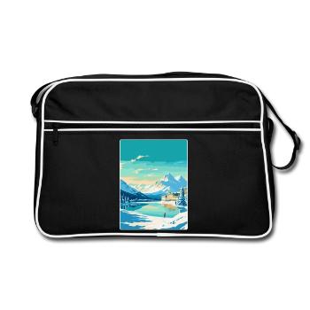St Moritz Switzerland Vintage Travel Poster WPA - Retro Bag - black/white - Front