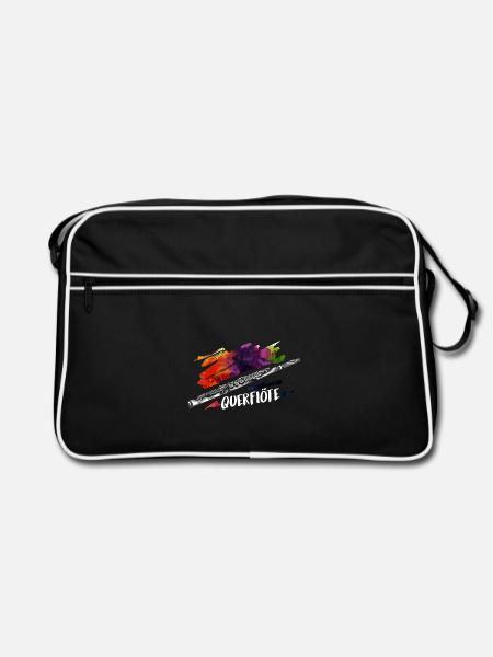 Strahlende Querflöte Jazzorchester - Retro Tasche - Schwarz/Weiß