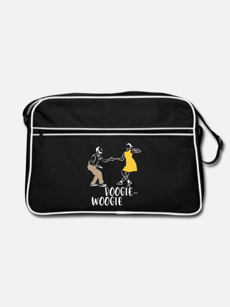 Fetziger Boogie-Woogie Tanzabend - Retro Tasche - Schwarz/Weiß
