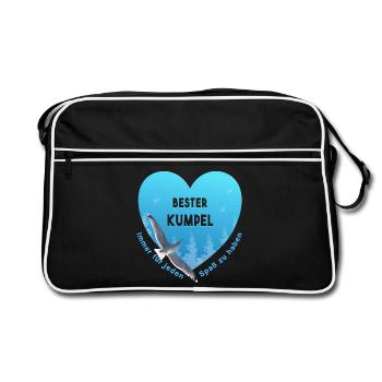 bester Kumpel - Retro Tasche - Schwarz/Weiß - Vorne