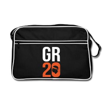 GR20 Trek Wandern Korsika Gr20 Gr 20 GR 20 - Retro Tasche - Schwarz/Weiß - Vorne