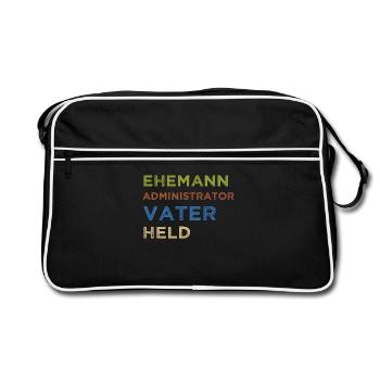 Administrator IT Administrator Admin Informatik - Retro Tasche - Schwarz/Weiß - Vorne