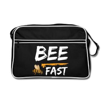 Abeille Rapide Abeilles Miel - Sac Retro - noir/blanc - Devant