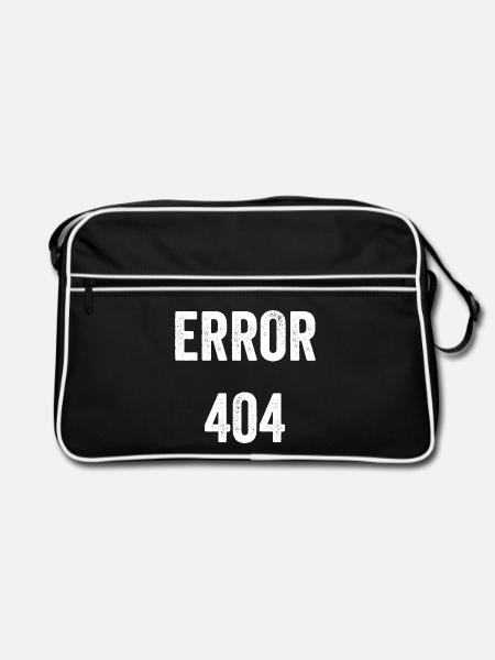 Error 404 - Retro Tasche - Schwarz/Weiß