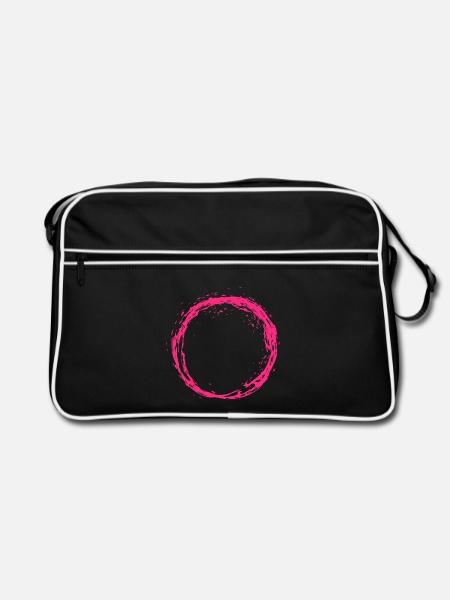 Cercle rose - Sac Retro - noir/blanc - Devant