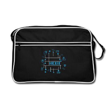 Hacker - Retro Tasche - Schwarz/Weiß - Vorne
