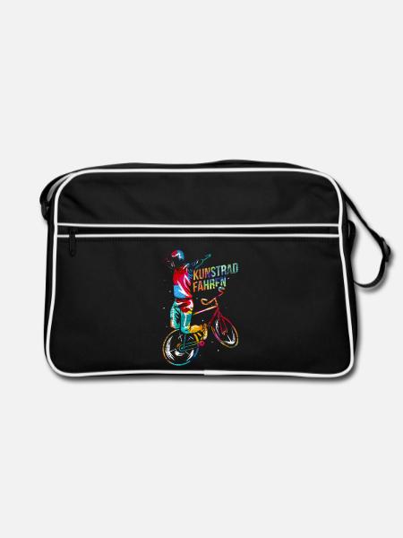Graziöser Kunstradfahrer Wettkampf - Retro Tasche - Schwarz/Weiß