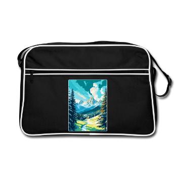 St Moritz Switzerland Vintage Travel Poster WPA - Retro Bag - black/white - Front