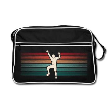 Kletterer Klettern Vintage Climbing Bouldern - Retro Tasche - Schwarz/Weiß - Vorne