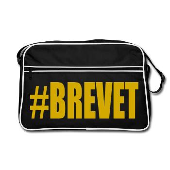 FERRY. BACCALAUREAT. PATENT. DNB. EXAMINATION. WELL DONE - Retro Bag - black/white - Front