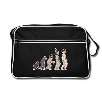 evolution - Retro Bag - black/white - Front