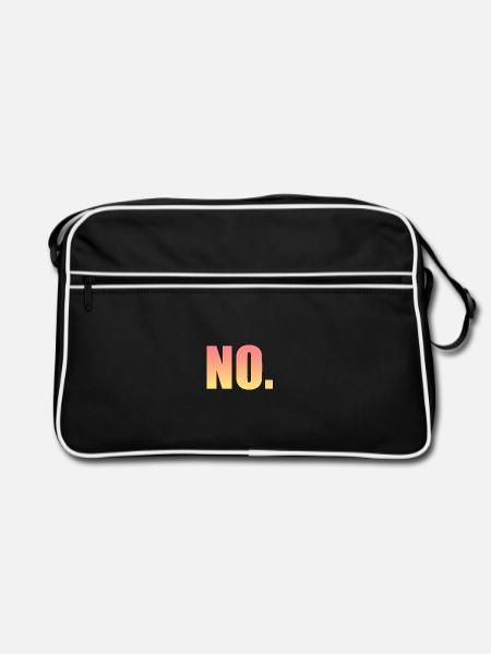 no sticker - Retro Tasche - Schwarz/Weiß - Vorne