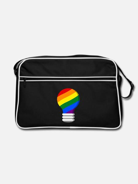 Gay Pride - Sac Retro - noir/blanc - Devant