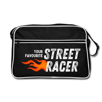 Votre coureur de rue préféré - Sac Retro - noir/blanc - Devant