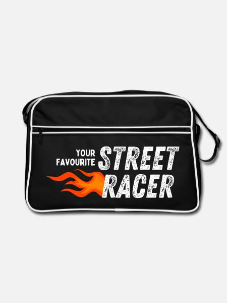 Dein Lieblings-Street-Racer - Retro Tasche - Schwarz/Weiß