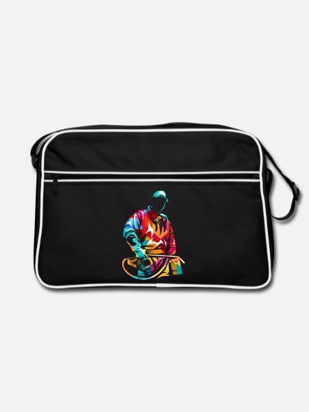 Zupackender Kammerjäger Ungeziefer - Retro Tasche - Schwarz/Weiß