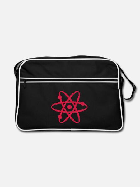 Wissenschaftliches Symbol - Retro Tasche - Schwarz/Weiß - Vorne