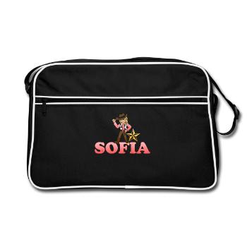 Sofia - Retro Tasche - Schwarz/Weiß - Vorne
